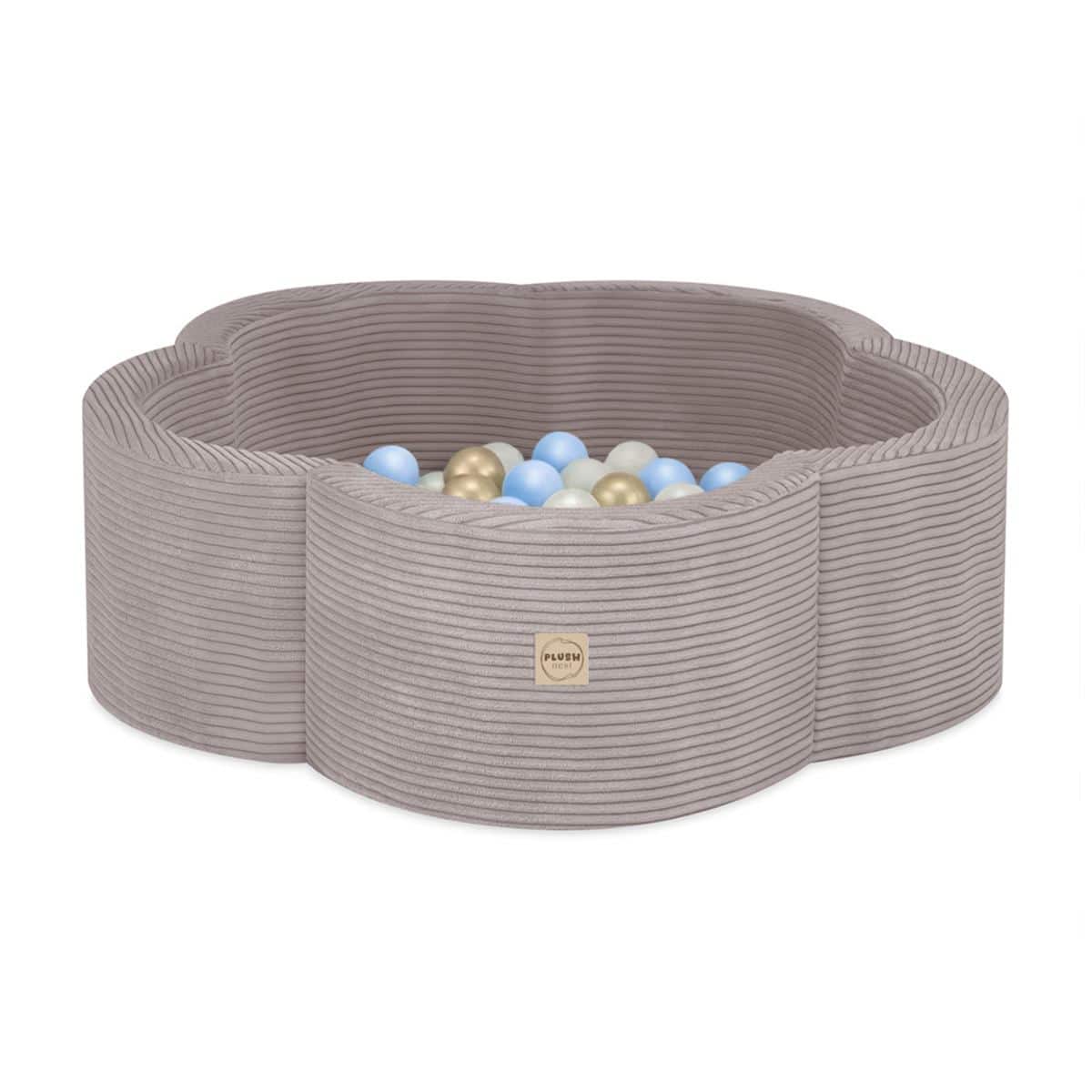 Pallomeri Kukka 90x 30cm Beige sametti, 200 palloa (Blue)