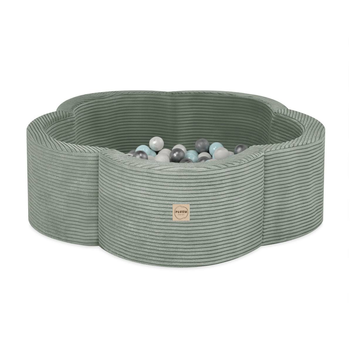 Pallomeri Kukka 90x 30cm vihreä sametti, 200 palloa