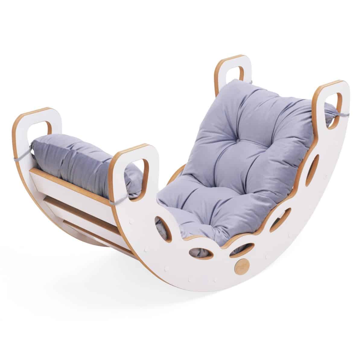 4in1 kiipeilykaari ja keinu pehmusteella sametti Dark Grey, Plush Nest - Image 2