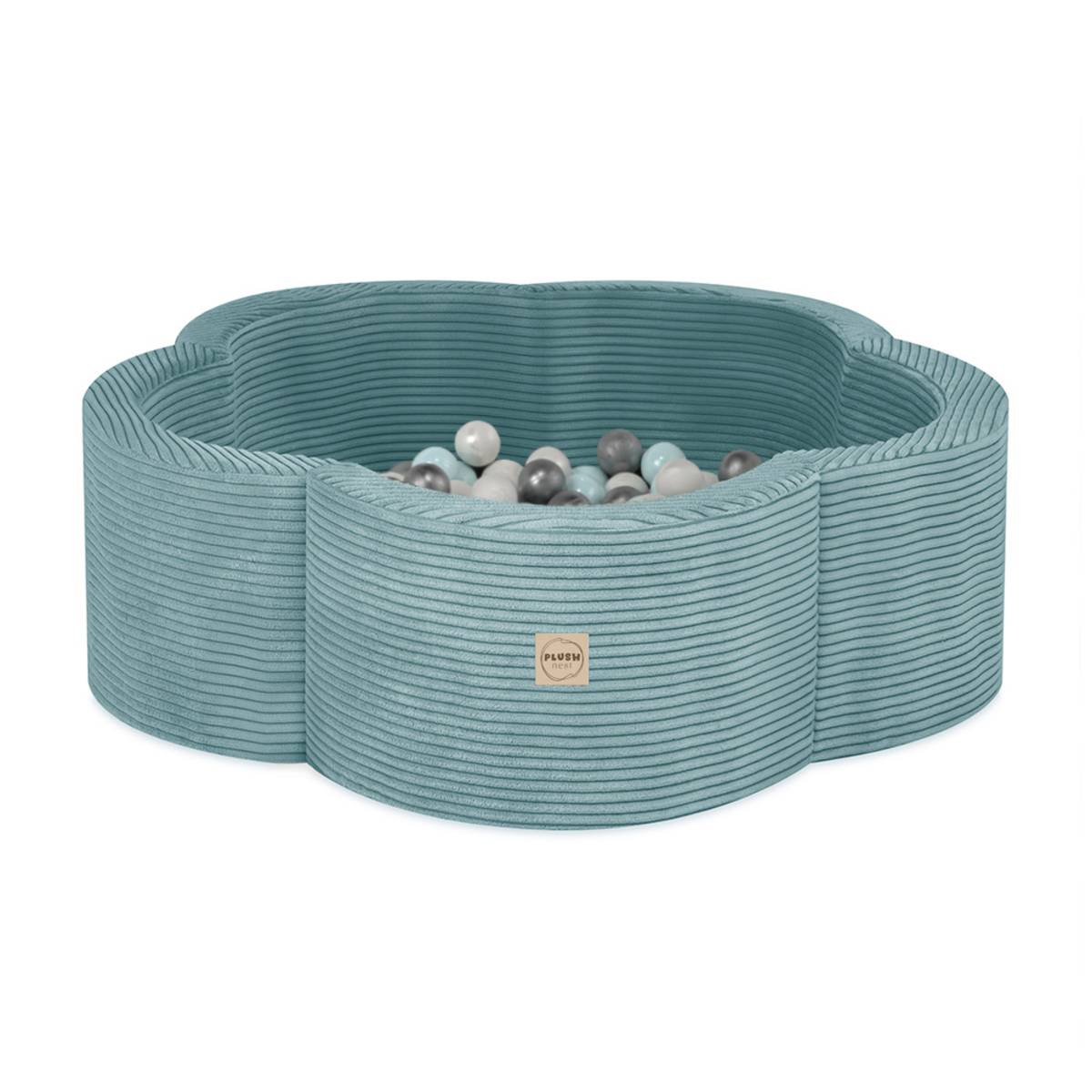 Pallomeri Kukka 90x 30cm Sininen sametti, 200 palloa