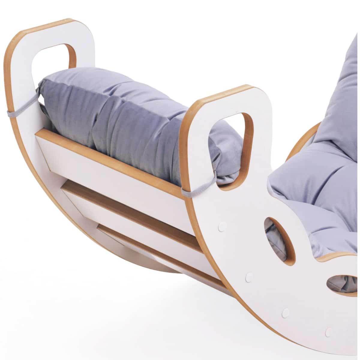 4in1 kiipeilykaari ja keinu pehmusteella sametti Dark Grey, Plush Nest - Image 4