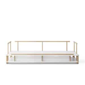 Oliver Furniture Camp Nomad -päivävuode 90 x 180cm, valkoinen/tammi