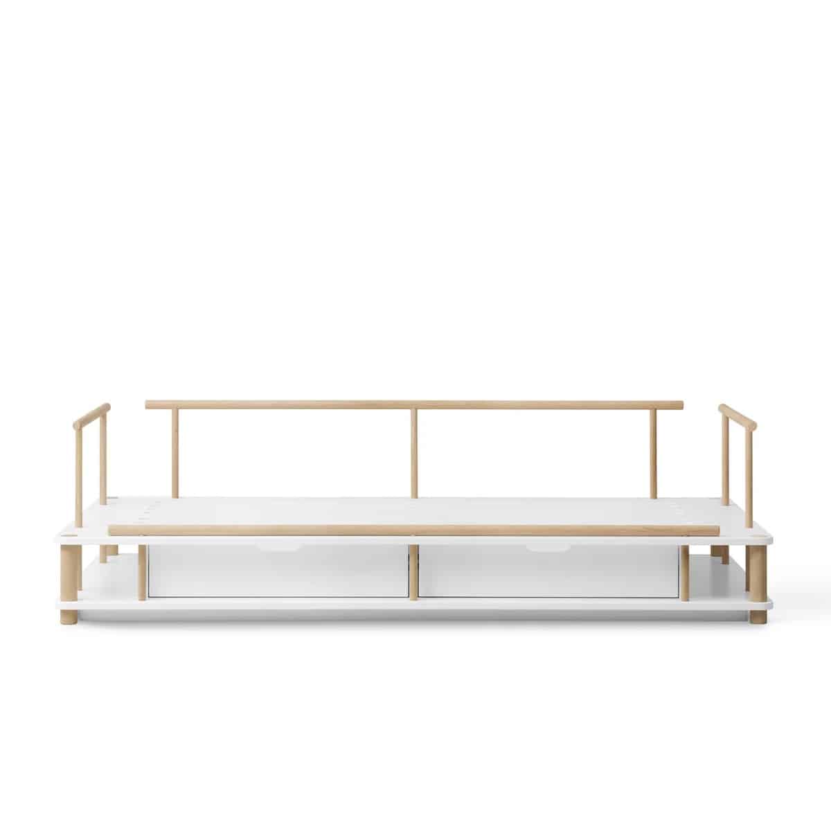 Oliver Furniture Camp Nomad -päivävuode 90 x 180cm, valkoinen/tammi