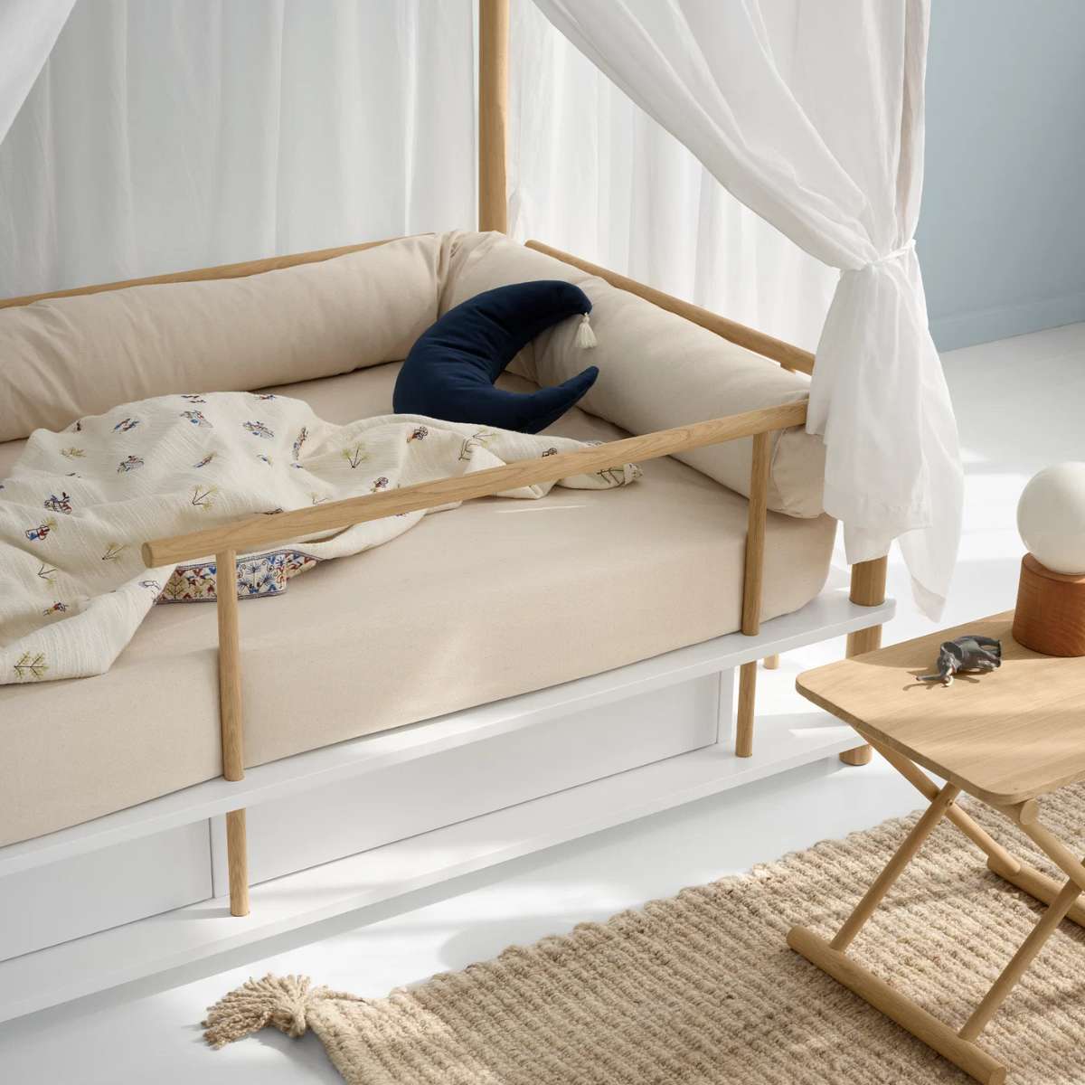 Oliver Furniture Camp Nomad -katossänky 90 x 180cm, valkoinen/tammi - Image 4
