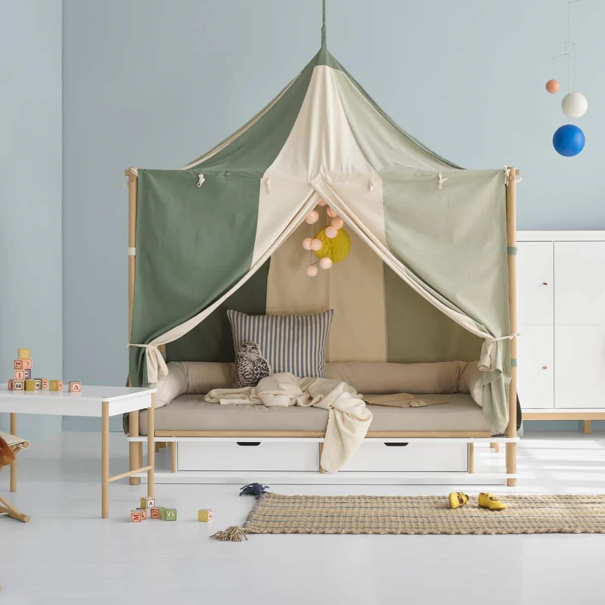 Oliver Furniture Camp Nomad -katossänky 90 x 180cm, valkoinen/tammi - Image 8