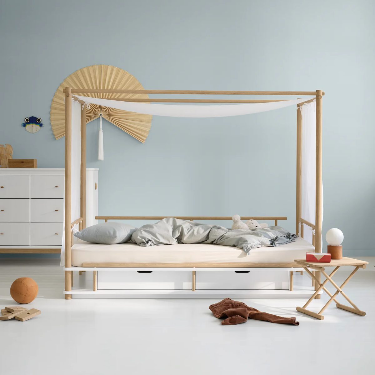 Oliver Furniture Camp Nomad -katossänky 90 x 180cm, valkoinen/tammi - Image 7