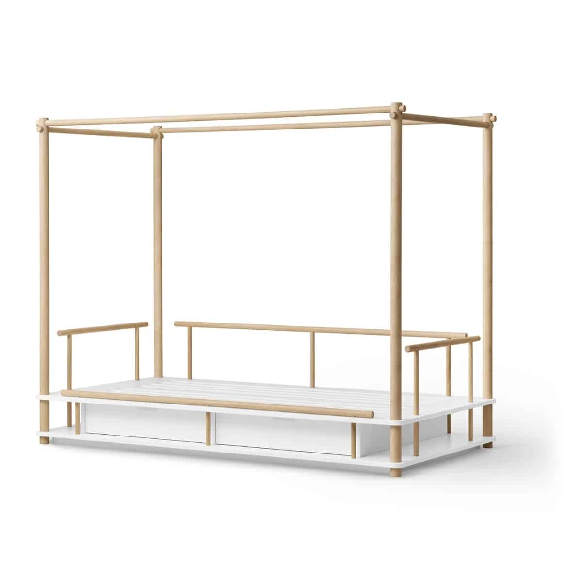Oliver Furniture Camp Nomad -katossänky 90 x 180cm, valkoinen/tammi - Image 2