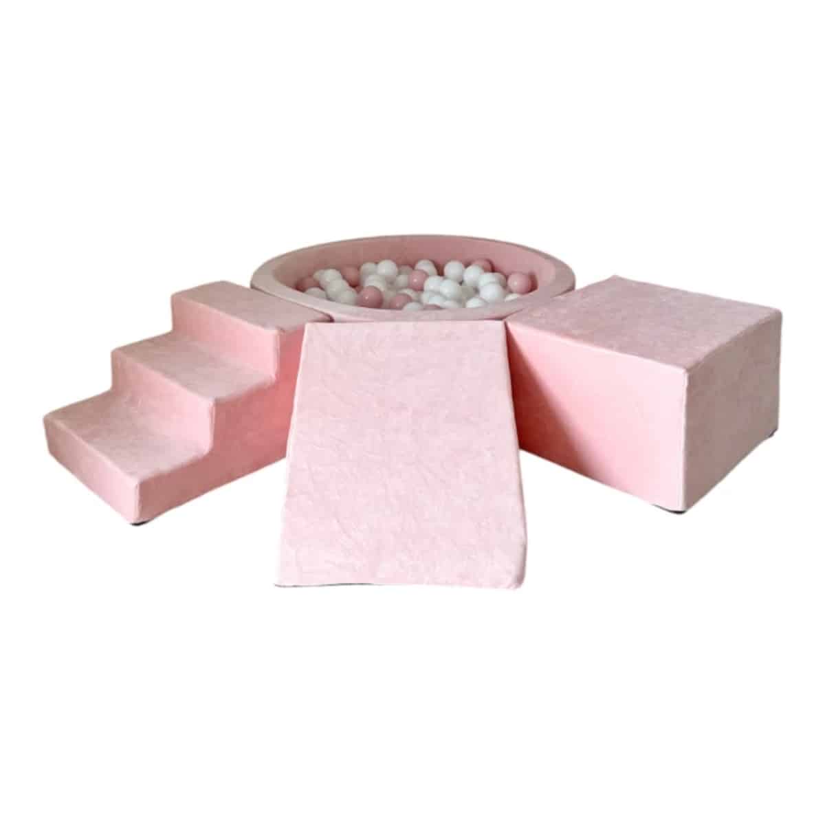 Pallomeri 90x30cm + leikkimoduuli Pink Velvet - valitse pallovärit! - Image 2