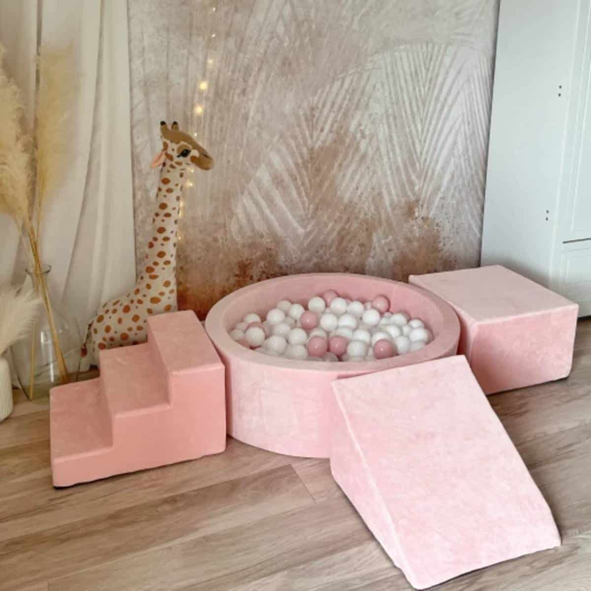 Pallomeri 90x30cm + leikkimoduuli Pink Velvet - valitse pallovärit! - Image 4
