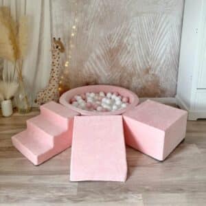 Pallomeri 90x30cm + leikkimoduuli Pink Velvet - valitse pallovärit!