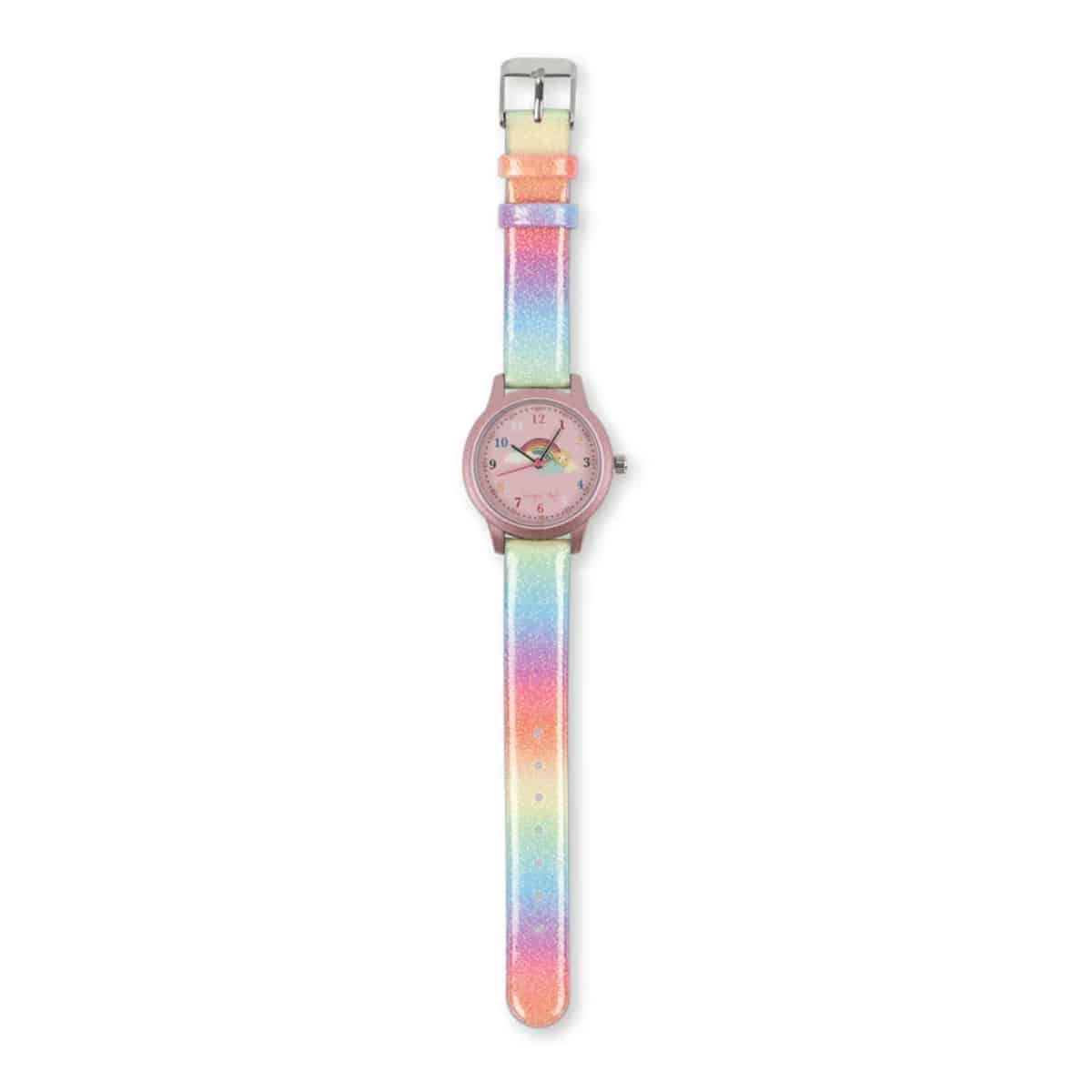 Lasten rannekello Rainbow Glitter, Konges Sloejd