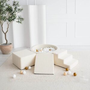 Pallomeri 90x30cm + leikkimoduuli Boucle Cream, valitse pallovärit!