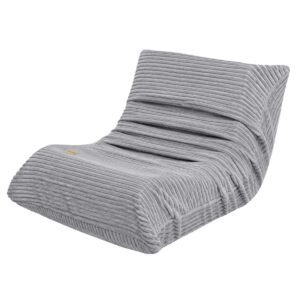 MOONI Mini -lasten nojatuoli, harmaa vakosametti, Plush Nest