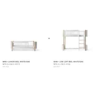 Muunnosarja: Wood Mini+ juniorsänky parvisängyksi (eri värejä), Oliver Furniture