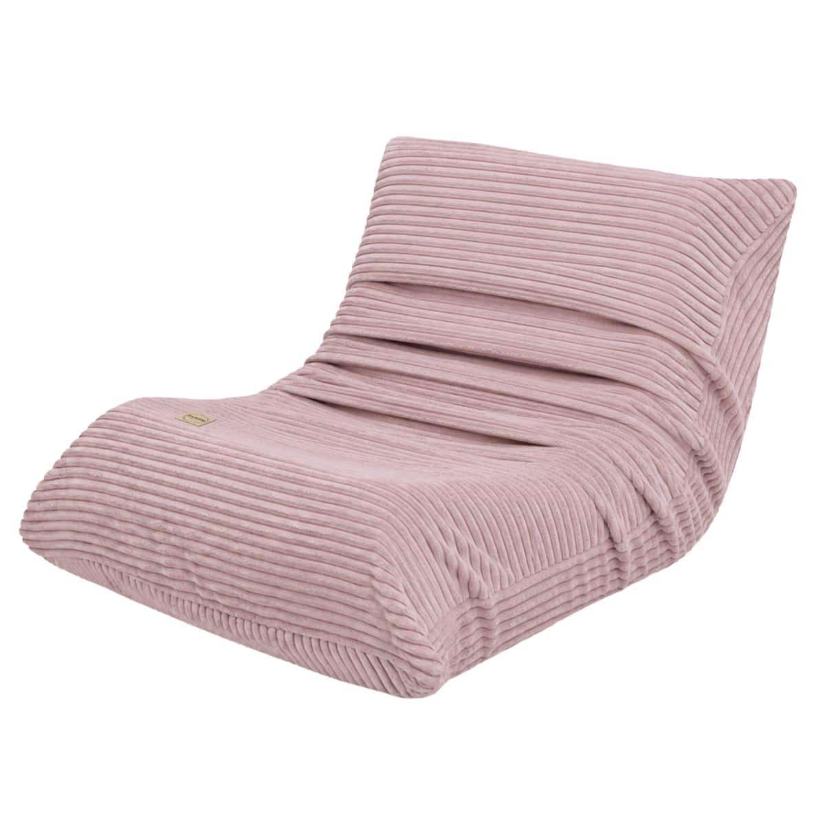 MOONI Mini -lasten nojatuoli, vaaleanpunainen vakosametti, Plush Nest