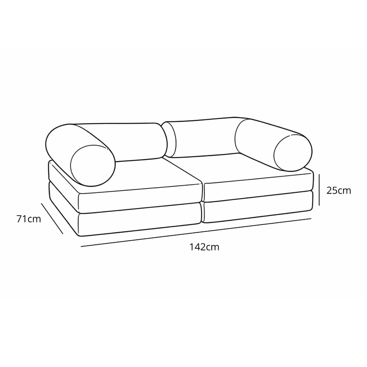 Modulaarinen lasten sohva HoneyHug– Teddy Cream B&B - Image 6